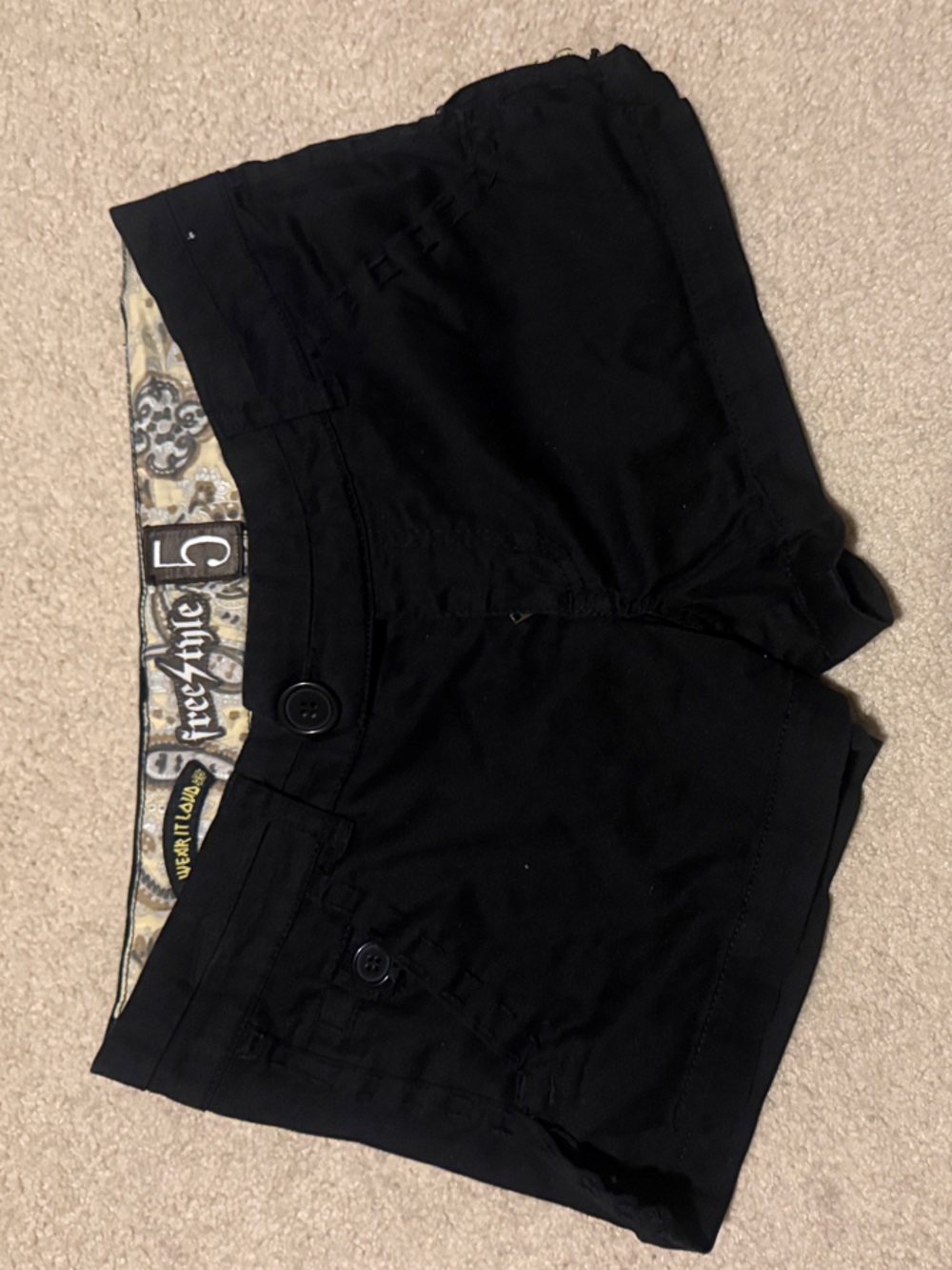 Freestyle Black Women’s Low-Rise Jean Shorts